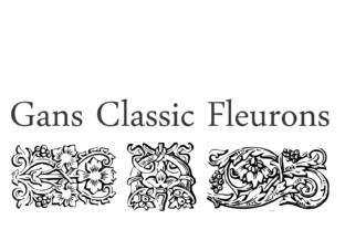 Gans Classic Fleurons: A Vintage Typeface for Designers