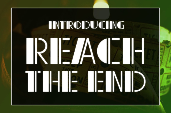 Reach the End: A Retro Display Font for Bold Campaigns