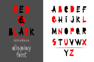 Red and Black Display Font: Adding Texture to Editorial Layouts