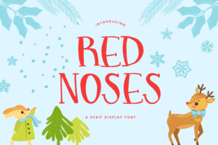 Red Noses: A Playful Holiday Serif Display Font for Branding