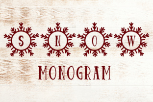 Snow Monogram: A Charming Decorative Font for Small Businesses