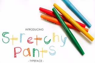 Stretchy Pants: A Playful Decorative Font for Makers